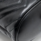 GUCCI GG MARMONT BACKPACK CALFSKIN BLACK GHW