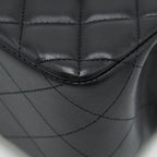 CHANEL JUMBO CLASSIC DOUBLE FLAP LAMBSKIN BLACK SHW
