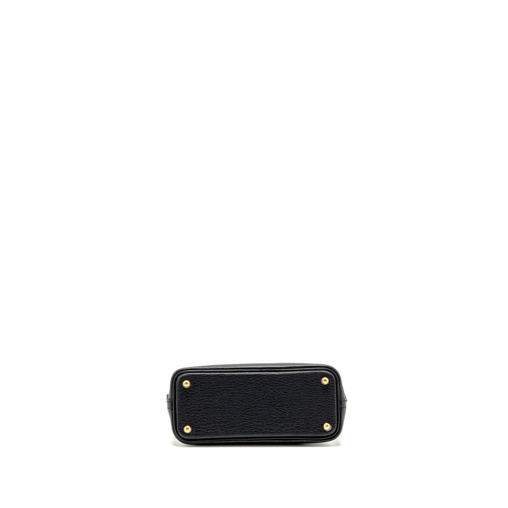 Hermes Mini Bolide 1923 Chèvre Mysore Black GHW