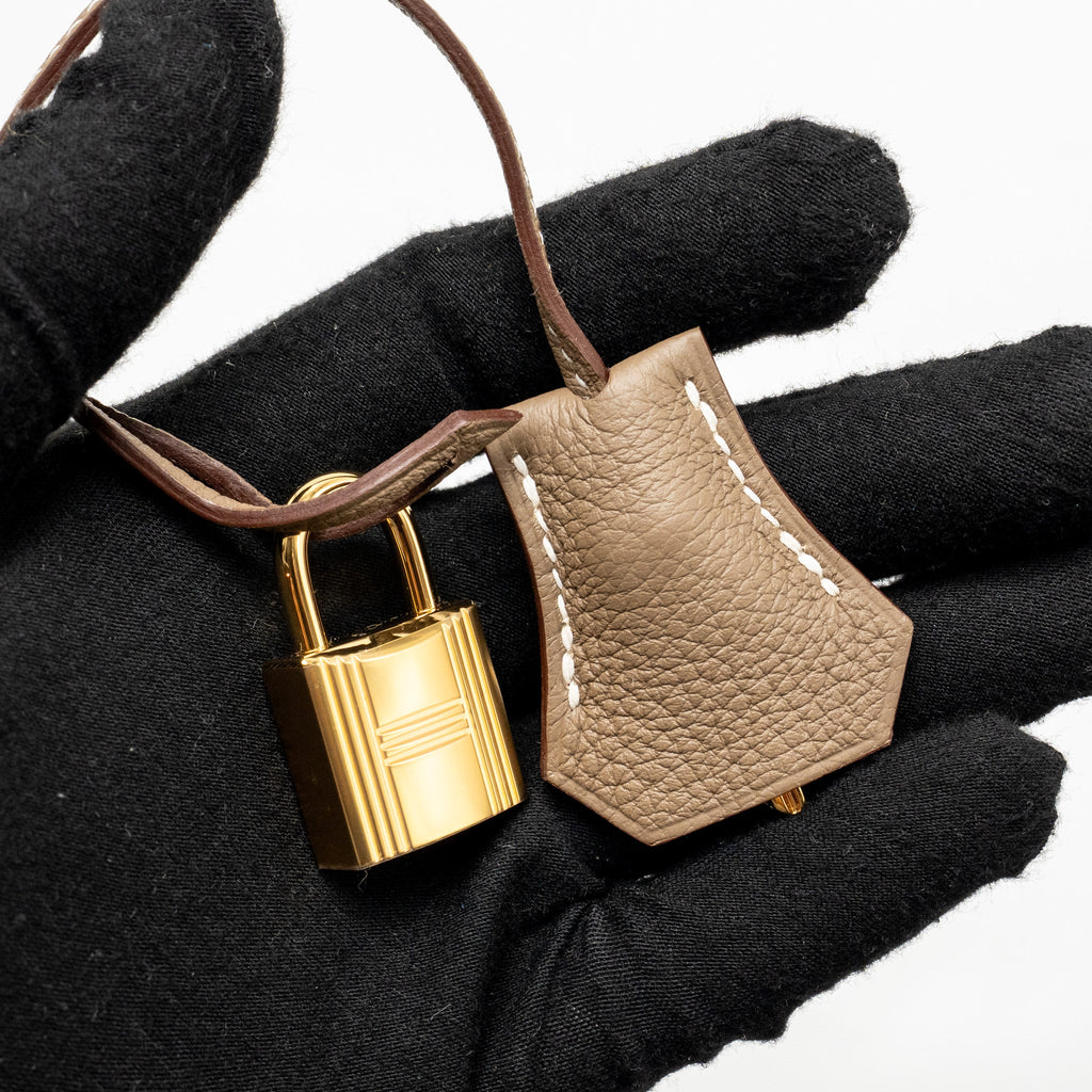 HERMES Kelly 25 Togo Etoupe GHW