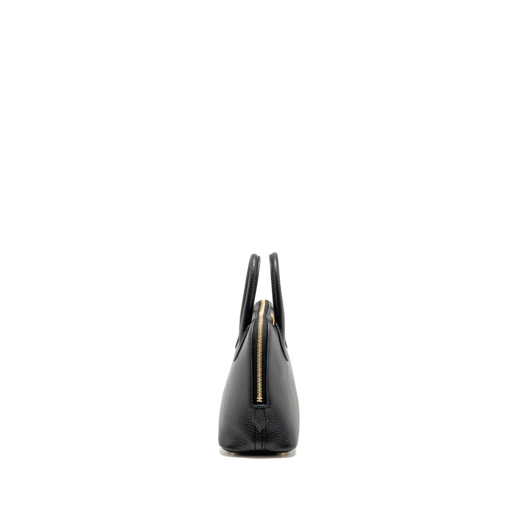 Hermes Mini Bolide 1923 Chèvre Mysore Black GHW