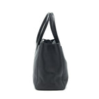 CHANEL CERF TOTE BAG GRAINED CALFSKIN BLACK GHW