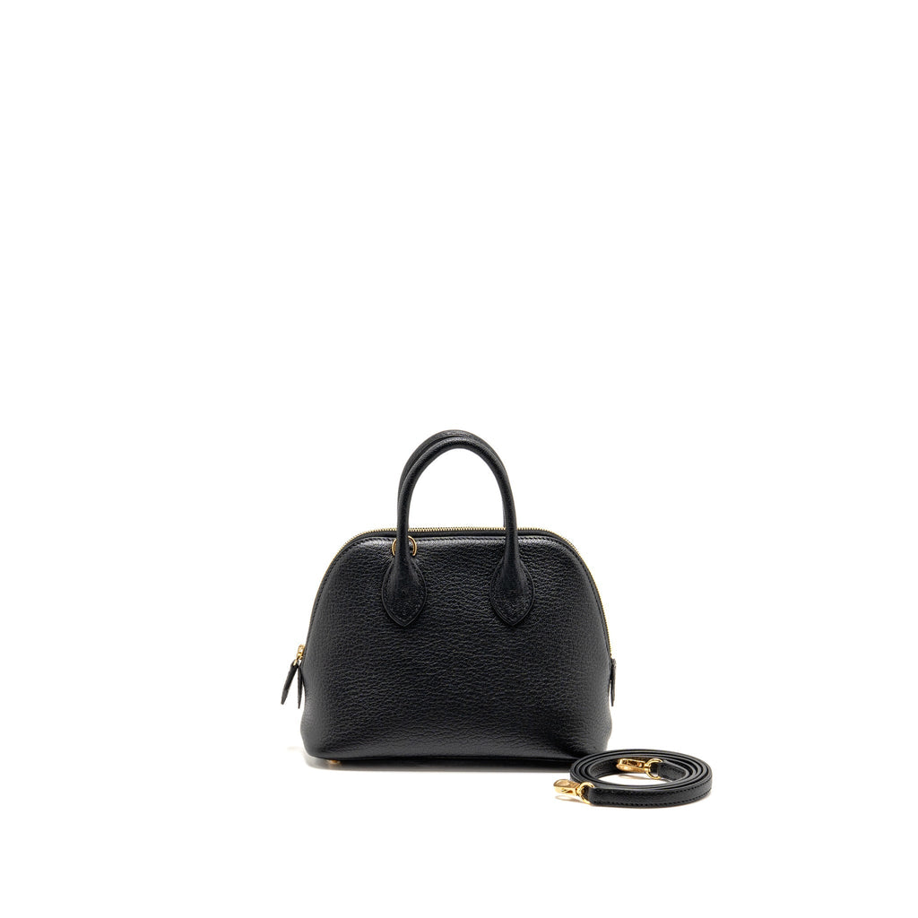 Hermes Mini Bolide 1923 Chèvre Mysore Black GHW