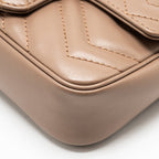 GUCCI GG MARMONT SUPER MINI BAG CALFSKIN BEIGE GHW