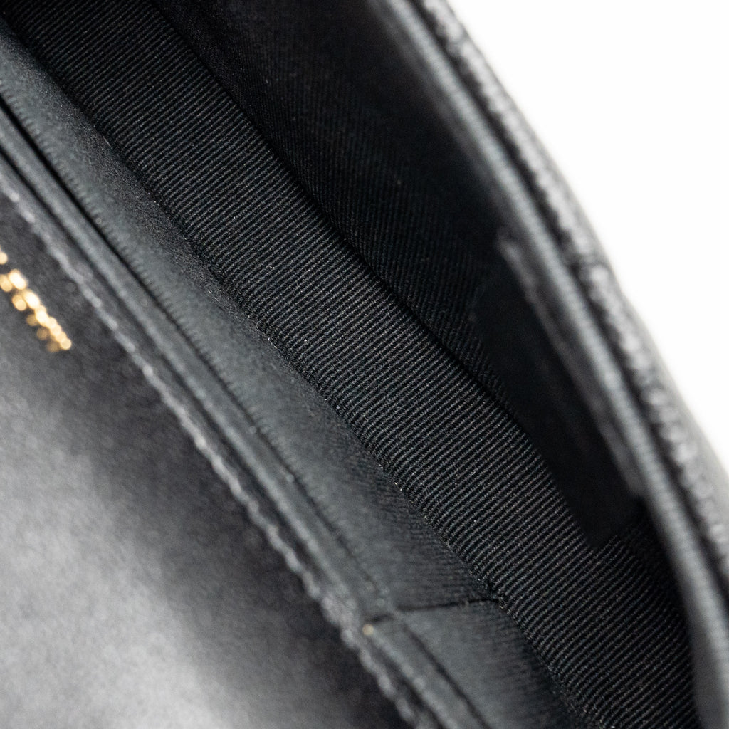 Chanel Coco Love Mini Flap Wallet on Chain Caviar Black GHW (Microchip)