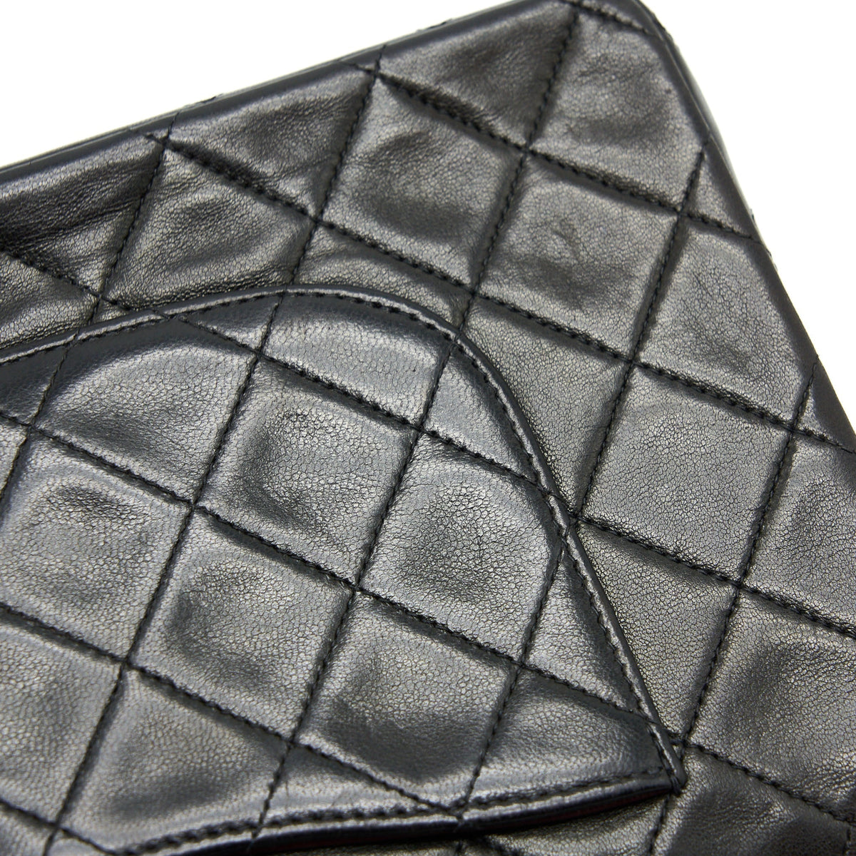 CHANEL VINTAGE CLASSIC DOUBLE FLAP BAG LAMBSKIN BLACK GHW
