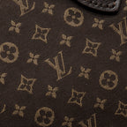 LOUIS VUITTON VINTAGE NEVERFULL MM FABRIC DARK BROWN GHW