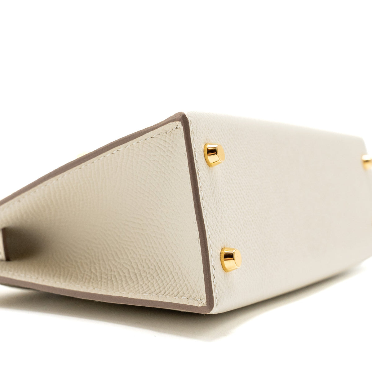 Hermes Mini Kelly II epsom craie GHW