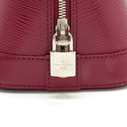 LOUIS VUITTON ALMA PM EPI DARK RED SHW WITH INITIAL J.Y ON KEY TAG