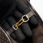 LOUIS VUITTON VINTAGE NEVERFULL MM FABRIC DARK BROWN GHW