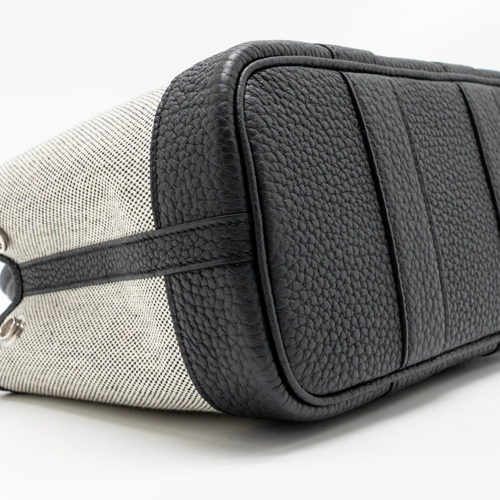 HERMES NEO GARDEN PARTY 23 CANVAS/NEGONDA ECRU/NOIR SHW