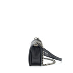CHANEL MEDIUM BOY BAG LAMBSKIN BLACK RUTHENIUM SLIVER HARDWARE