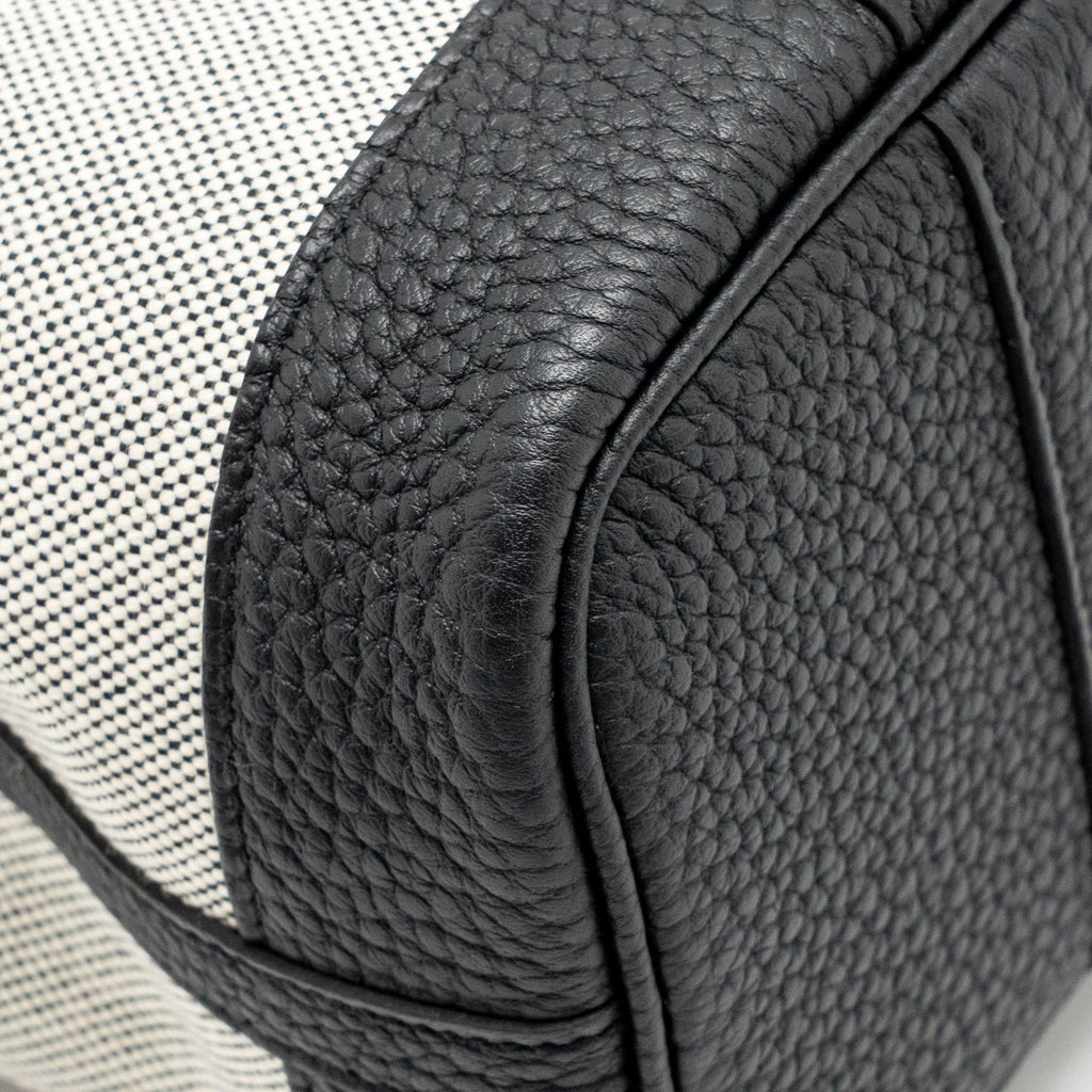 HERMES NEO GARDEN PARTY 23 CANVAS/NEGONDA ECRU/NOIR SHW