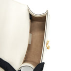 GUCCI MINI SYLVIE CHAIN BAG WHITE GHW