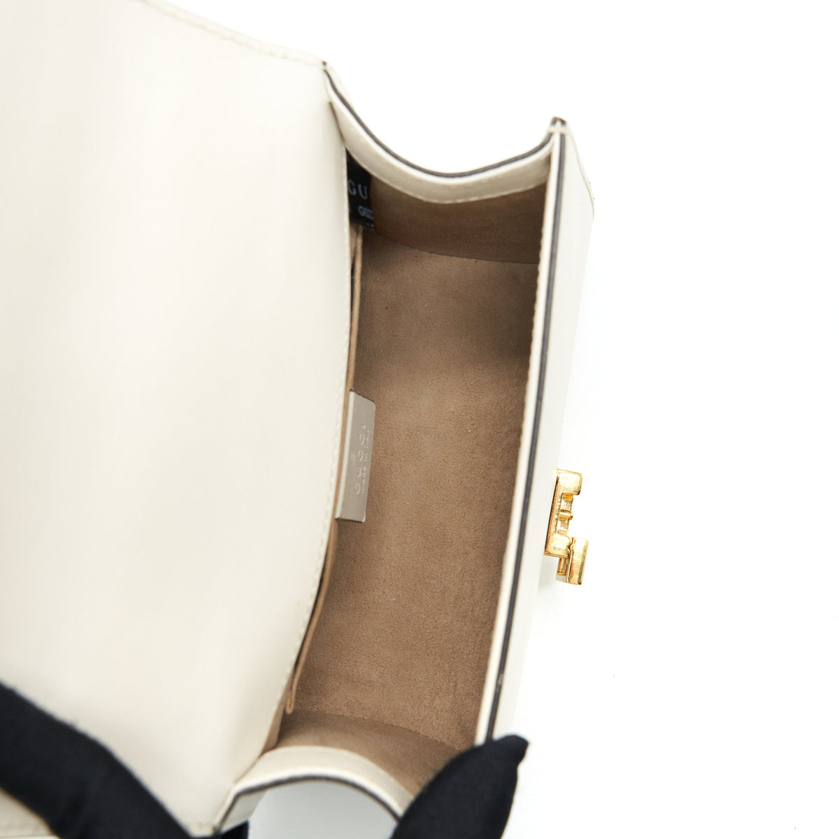 GUCCI MINI SYLVIE CHAIN BAG WHITE GHW