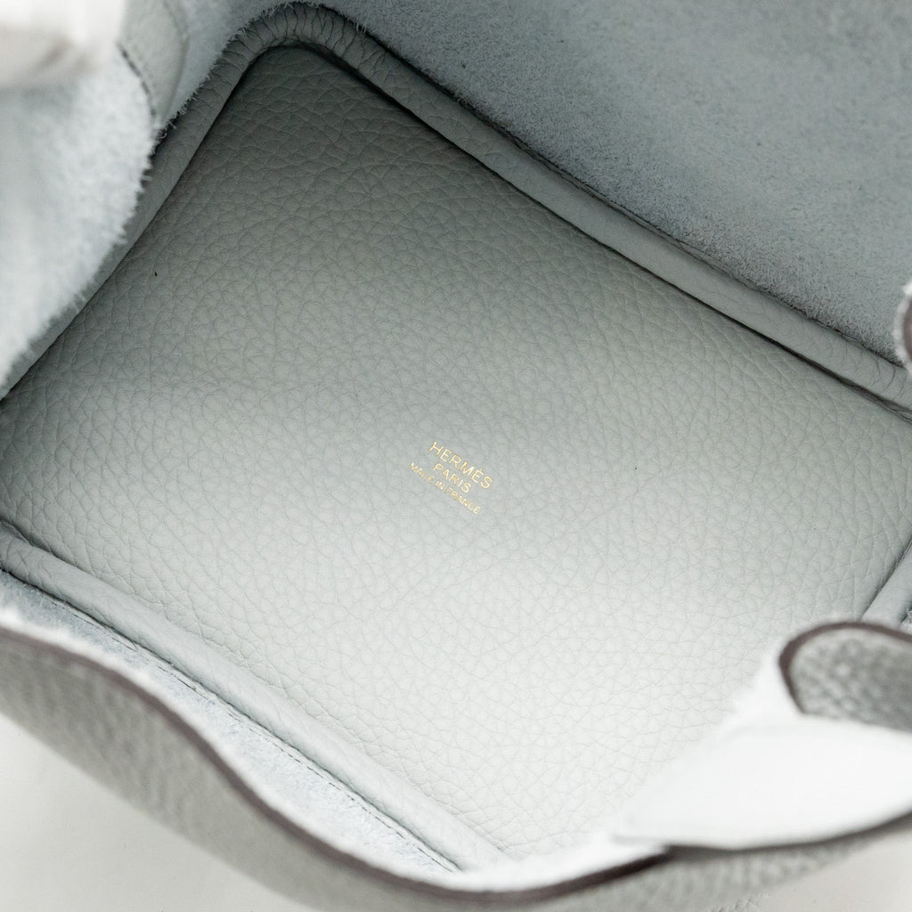 Hermes Picotin 18 Lock Bag Clemence Blue Pale GHW