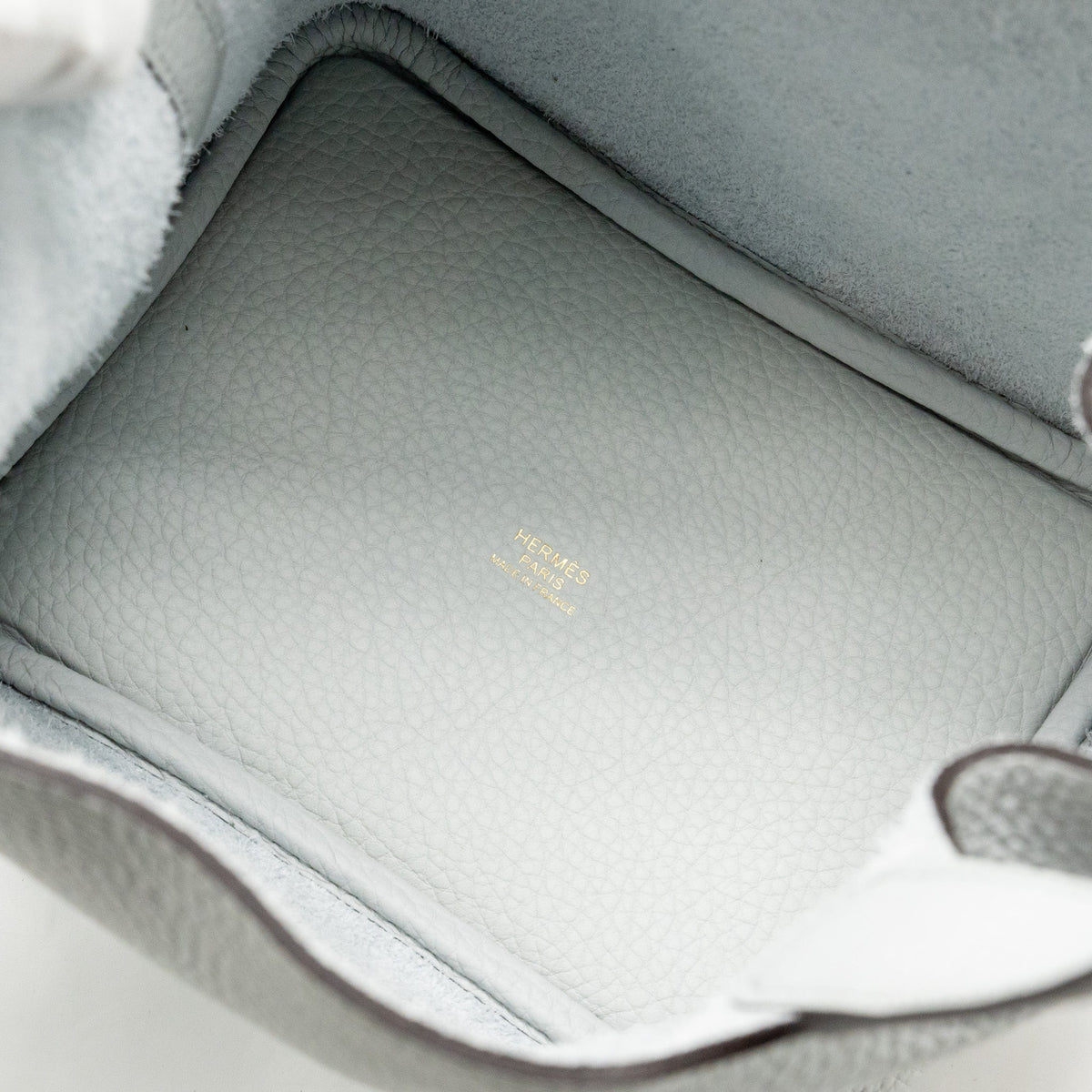 Hermes Picotin 18 Lock Bag Clemence Blue Pale GHW