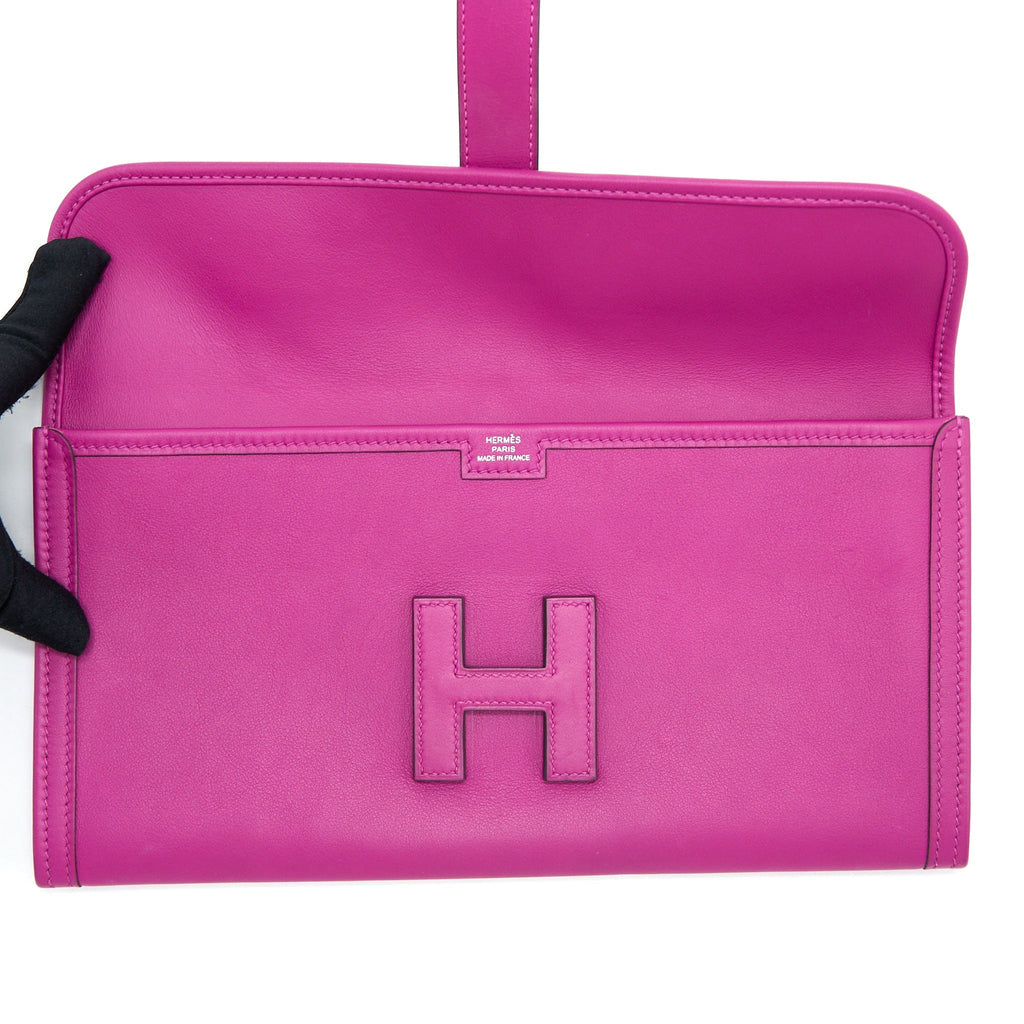 Hermes Jige Elan 29 Clutch Swift L3 Rose Purple
