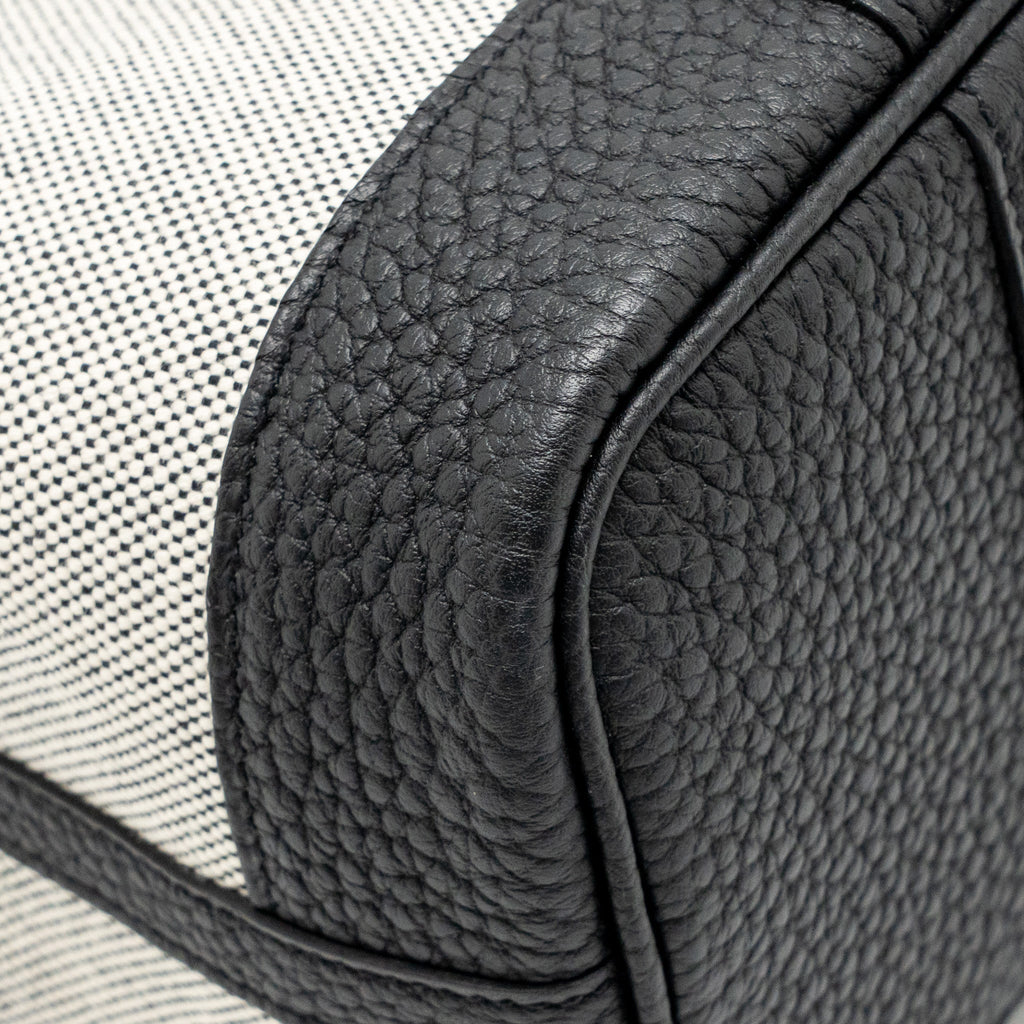 HERMES NEO GARDEN PARTY 23 CANVAS/NEGONDA ECRU/NOIR SHW