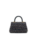 CHANEL SMALL TWEED COCO HANDLE 24CM BLACK GHW
