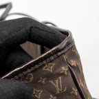 LOUIS VUITTON VINTAGE NEVERFULL MM FABRIC DARK BROWN GHW