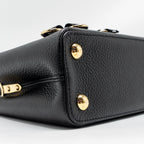 LOUIS VUITTON CAPUCINES BB WITH MONOGRAM FLOWER EMBELLISHMENTS TAURILLON BLACK GHW
