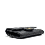 CHANEL CLASSIC FLAP CARD HOLDER CAVIAR BLACK GHW (MICROCHIP)