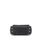 CHANEL SMALL TWEED COCO HANDLE 24CM BLACK GHW