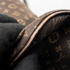 LOUIS VUITTON VINTAGE NEVERFULL MM FABRIC DARK BROWN GHW