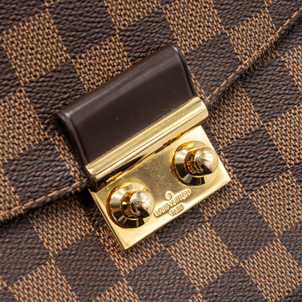 LOUIS VUITTON CROISETTE DAMIER EBENE GHW
