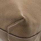 Hermes double sense tote bag clemence etoupe/green