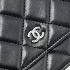 CHANEL CLASSIC WALLET ON CHAIN LAMBSKIN BLACK SHW
