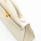 Hermes Mini Kelly II epsom craie GHW