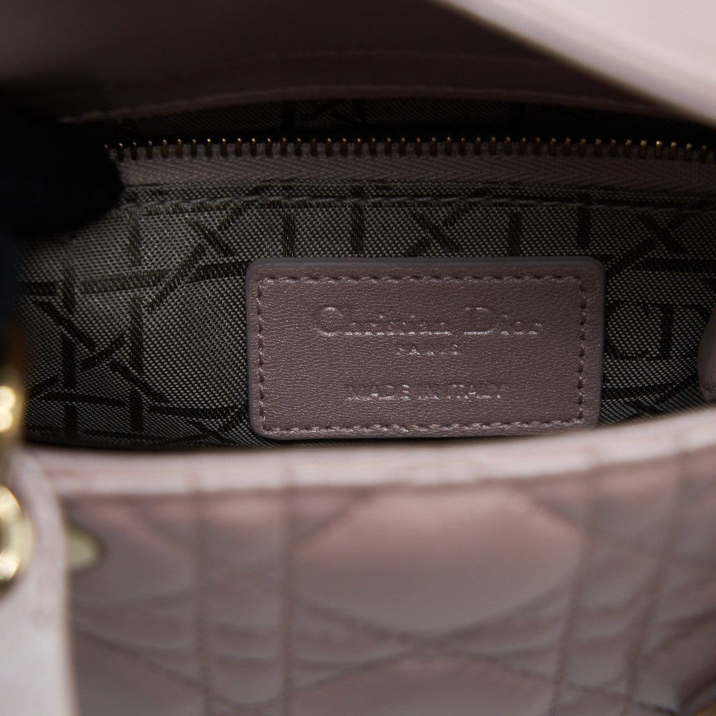 DIOR MINI LADY DIOR LAMBSKIN PINK GHW