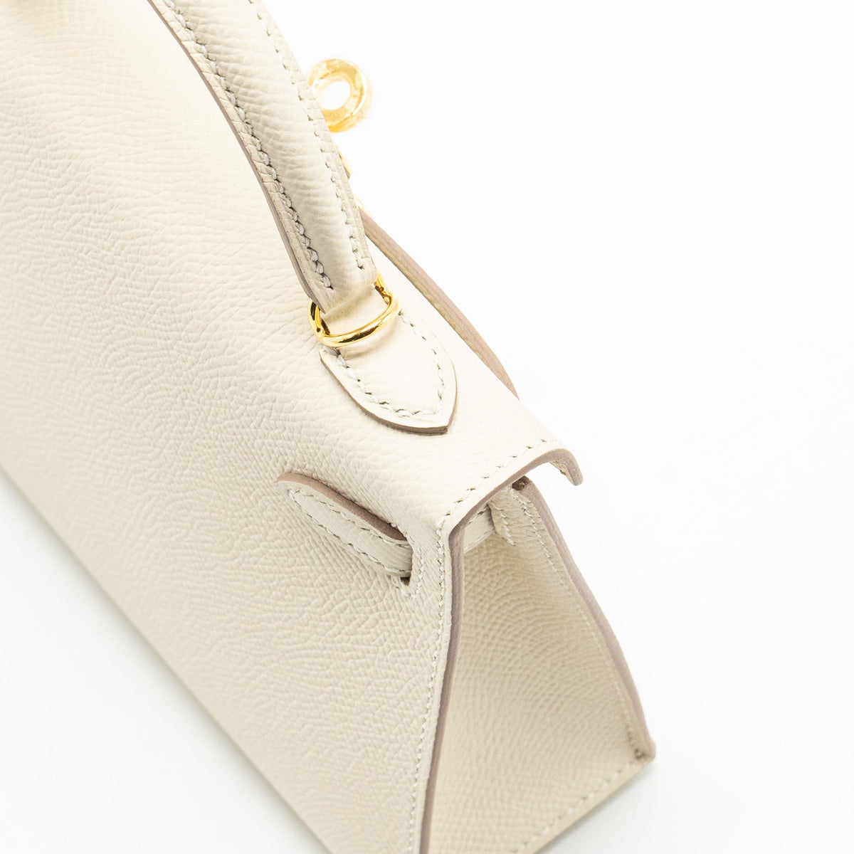 Hermes Mini Kelly II epsom craie GHW