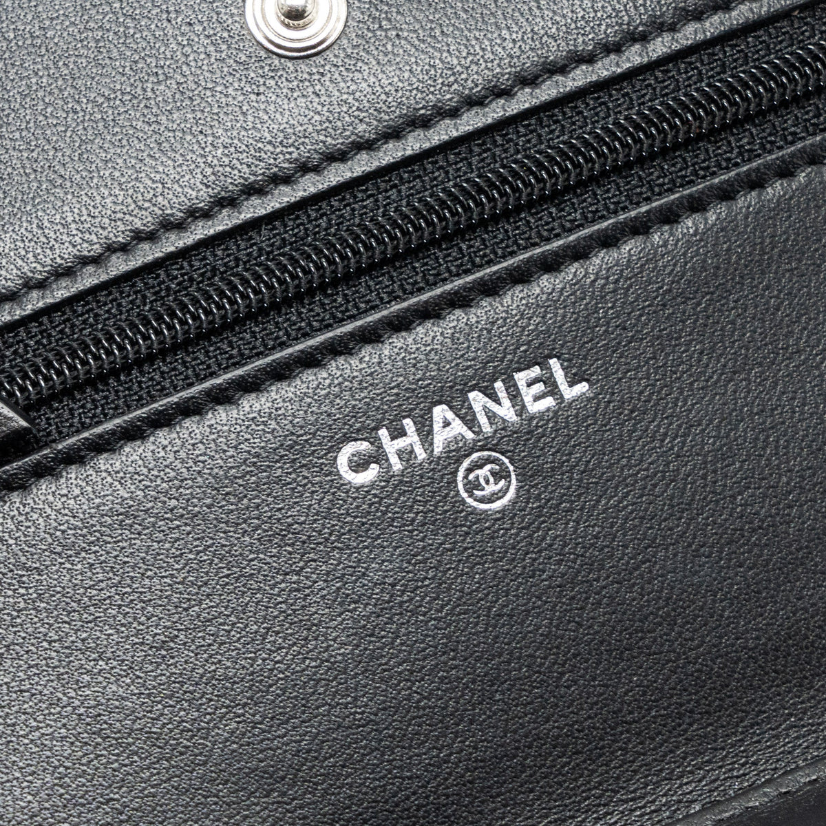 CHANEL CLASSIC WALLET ON CHAIN LAMBSKIN BLACK SHW