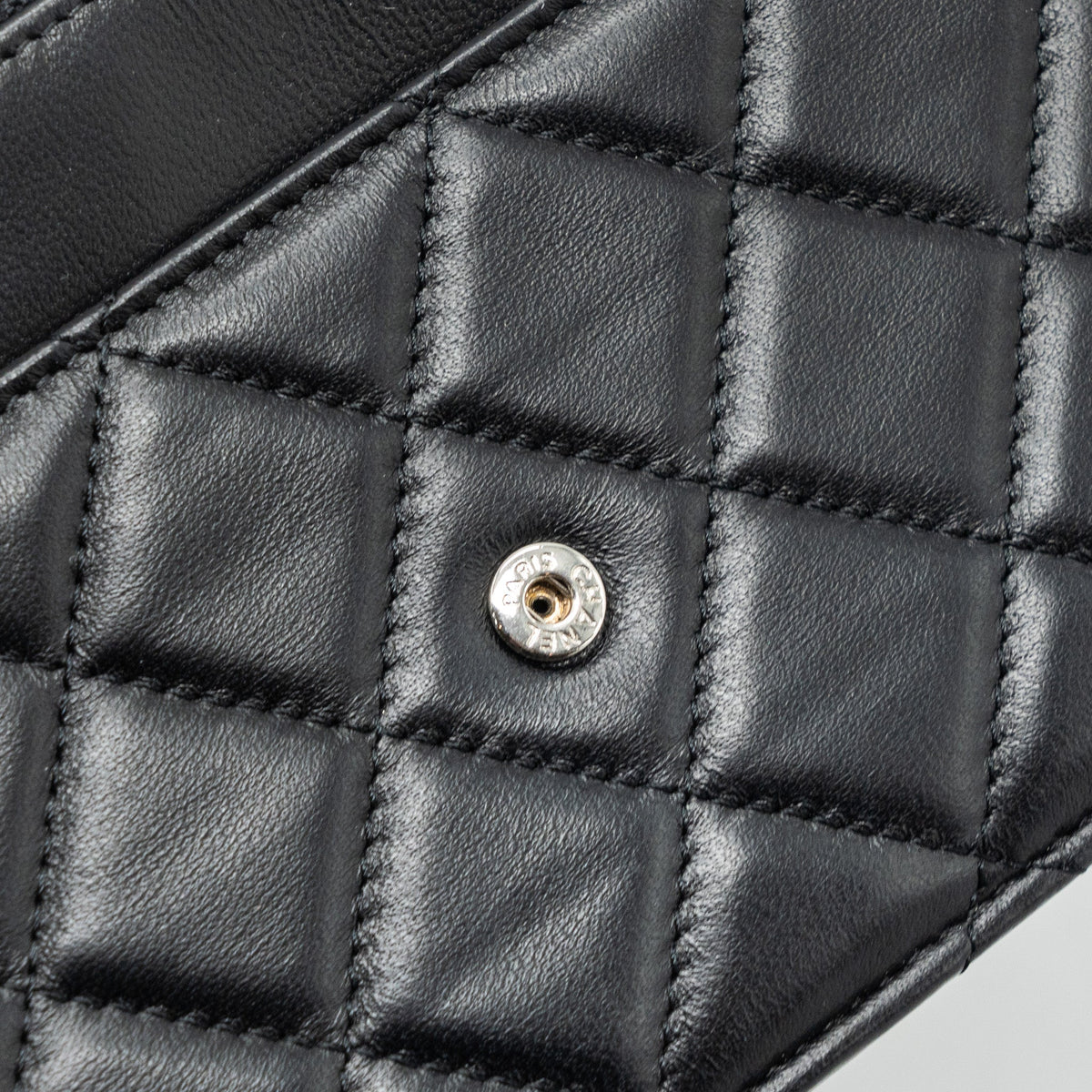 CHANEL CLASSIC WALLET ON CHAIN LAMBSKIN BLACK SHW