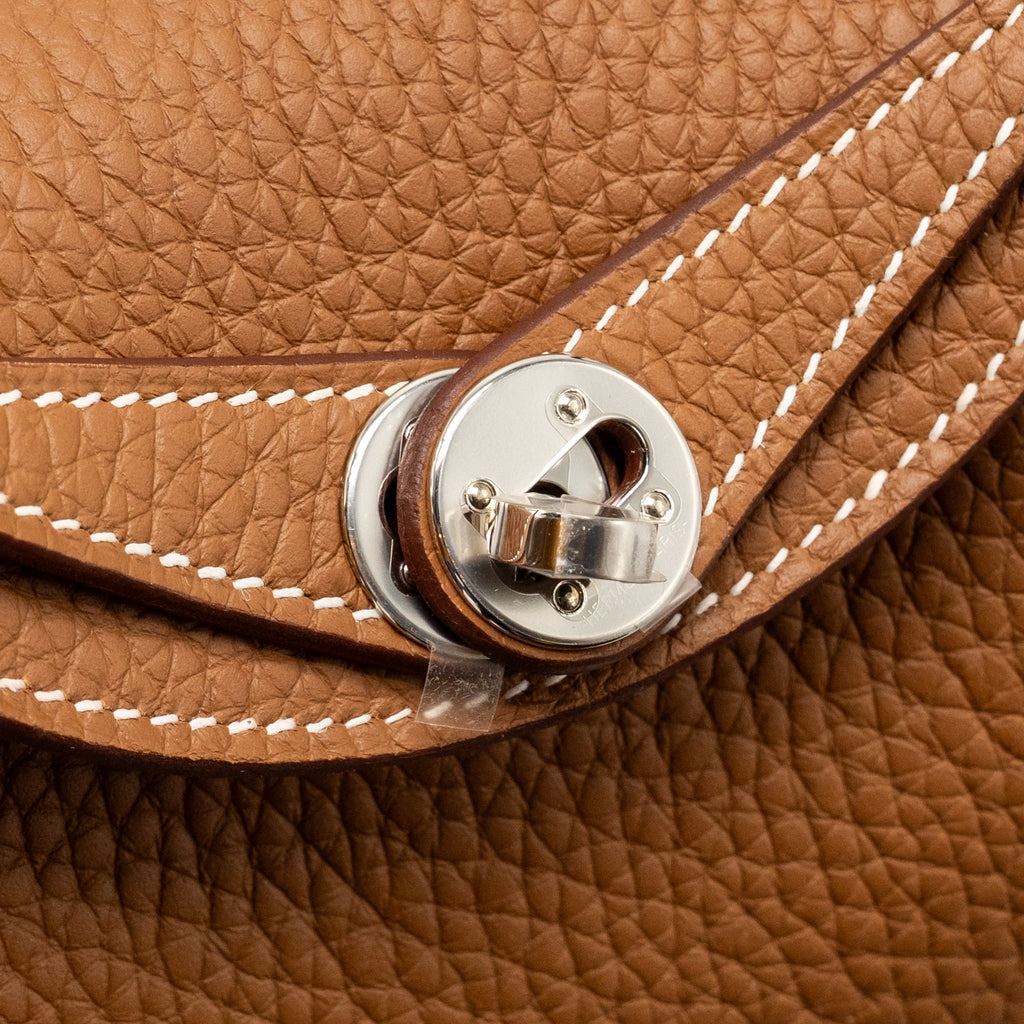 Hermes mini lindy II clemence gold SHW