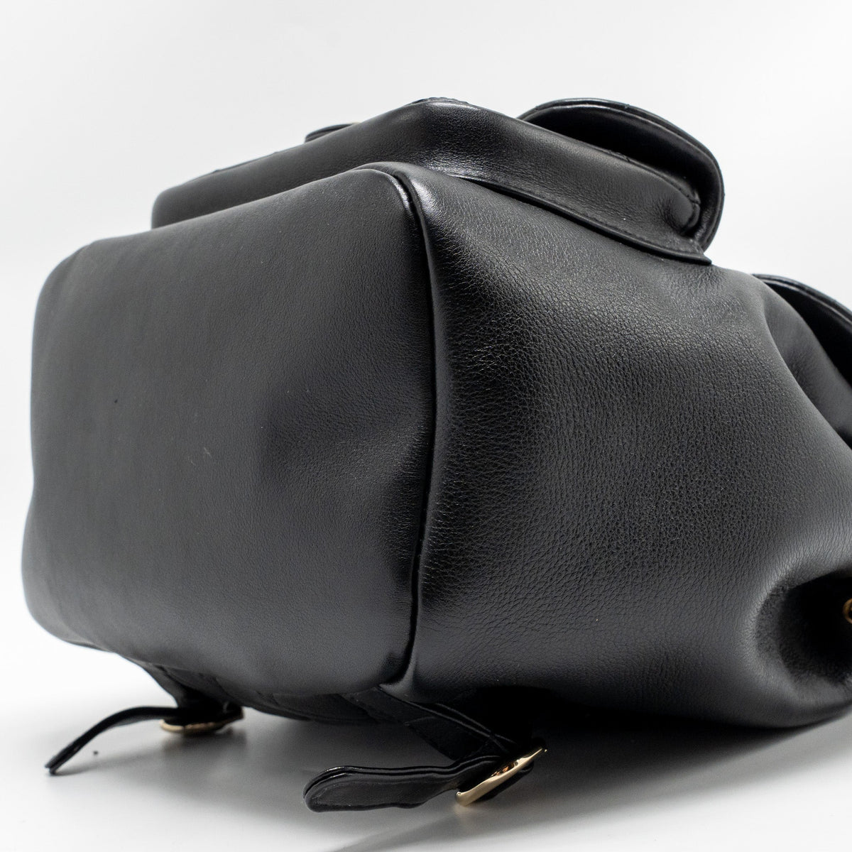 CHANEL LARGE DUMA BACKPACK CALFSKIN BLACK LGHW (MICROCHIP)