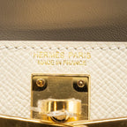 Hermes Mini Kelly II epsom craie GHW