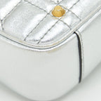 GUCCI MINI GG MARMONT FLAP BAG LIMITED EDITION SILVER WITH PEARL/GOLD HARDWARE