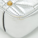 GUCCI MINI GG MARMONT FLAP BAG LIMITED EDITION SILVER WITH PEARL/GOLD HARDWARE