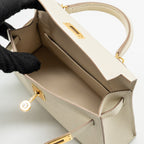 Hermes Mini Kelly II epsom craie GHW