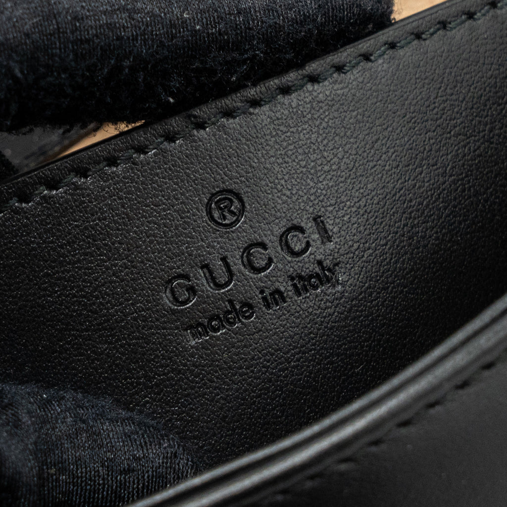 GUCCI MINI MARMONT CALFSKIN BLACK GHW