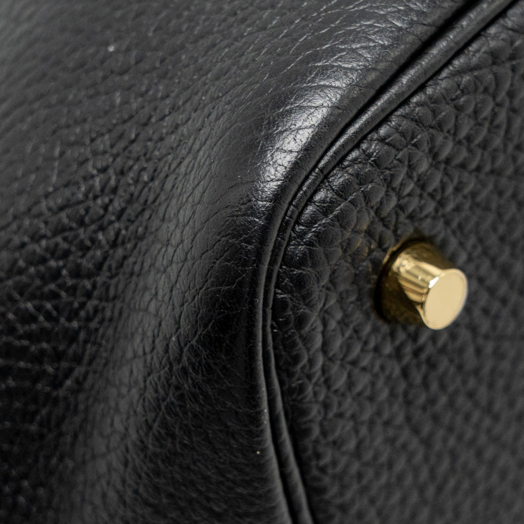 Hermes Picotin 22 Clemence Black GHW