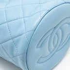 Chanel 22S Pearl Crush Bucket Bag Lambskin Blue GHW (Microchip)