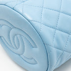Chanel 22S Pearl Crush Bucket Bag Lambskin Blue GHW (Microchip)