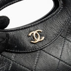 CHANEL 24C MINI 31 CLUTCH WITH CHAIN SHINY CALFSKIN BLACK LGHW (MICROCHIP)