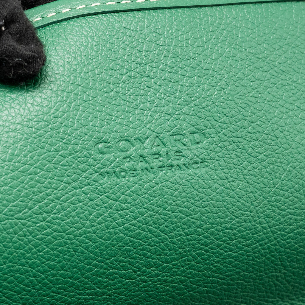 Goyard Saint Leger Backpack with Bulldog Print Goyardine Canvas/Calfskin Green SHW