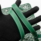 Goyard Saint Leger Backpack with Bulldog Print Goyardine Canvas/Calfskin Green SHW